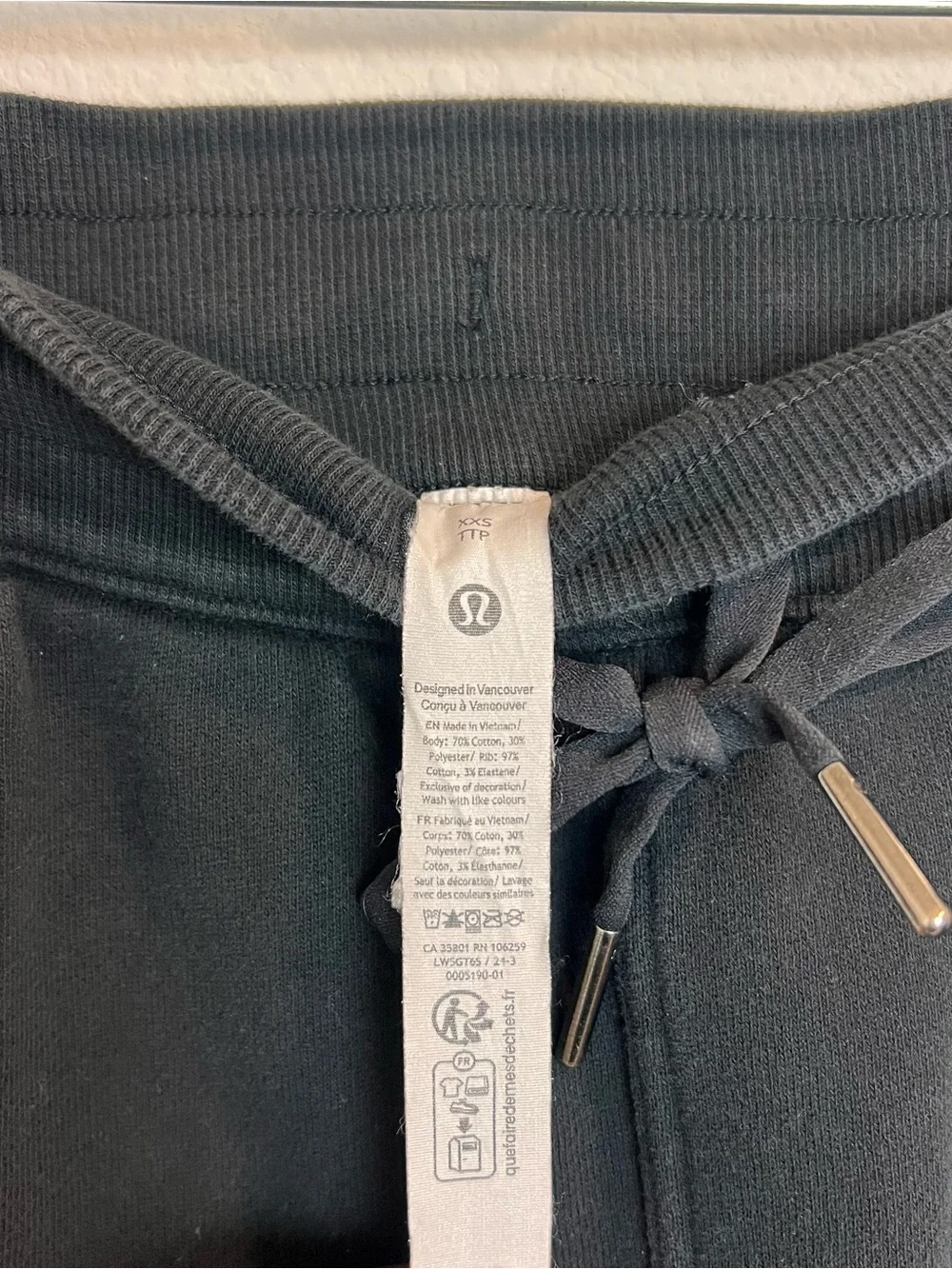 Lululemon Scuba Mid-Rise Wide-Leg Pant Size XXS Regular Black